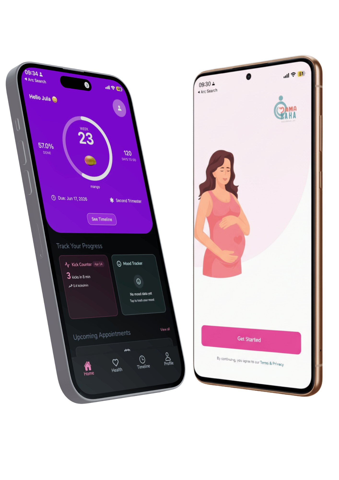 Mama Raha mobile experience